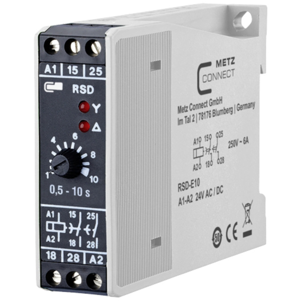 Metz Connect 11016013270317 RSD-E10 Stern-Dreieck-Relais 24 V/AC, 24 V/DC 1 St. 2 Wechsler