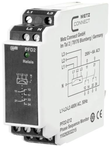 Metz Connect Überwachungsrelais 400 V/AC (max) 2 Wechsler 110292032215 1St.