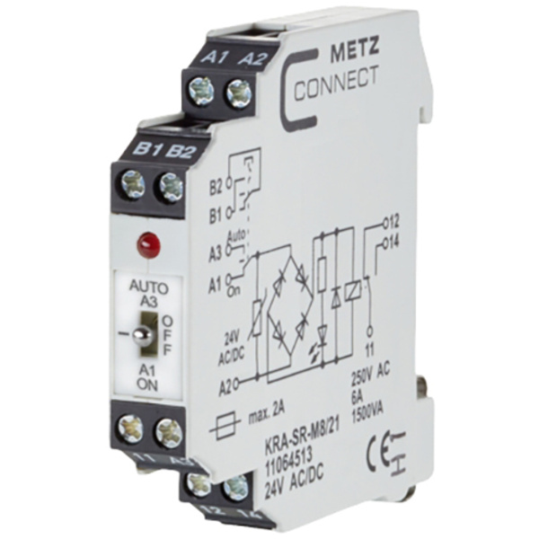 Metz Connect Koppelbaustein 24, 24 V/AC, V/DC (max) 1 Wechsler 11064513 1 St.