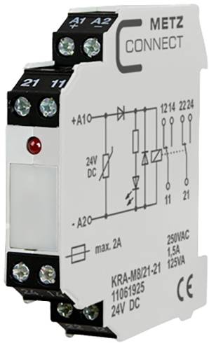 Koppelbaustein 24 V/DC (max) 2 Wechsler Metz Connect 11061925 1 St.