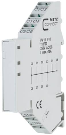 Metz Connect 110720 Potenzialverteiler Federklemme Grau 1St.