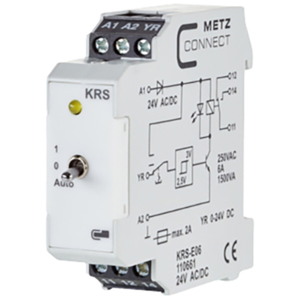 Metz Connect Schwellwertschalter 24, 24 V/AC, V/DC (max) 1 Wechsler 110661 1 St.