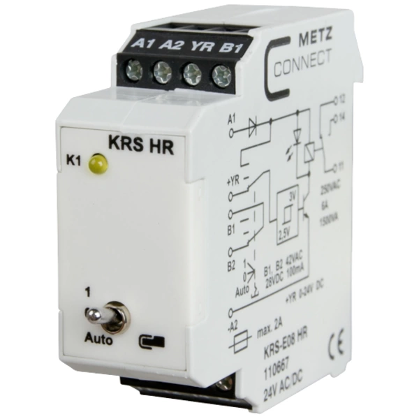 Metz Connect Schwellwertschalter 24, 24 V/AC, V/DC (max) 1 Wechsler 110667 1 St. Metz Connect Schwellwertschalter 24, 24 V/AC, V/DC (max) 1 Wechsler 110667 1 St.