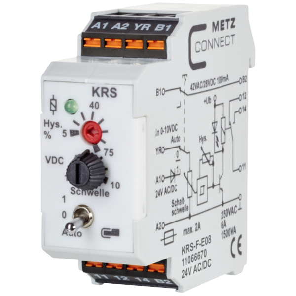 Metz Connect Schwellwertschalter 24, 24 V/AC, V/DC (max) 1 Wechsler 11066670 1St.