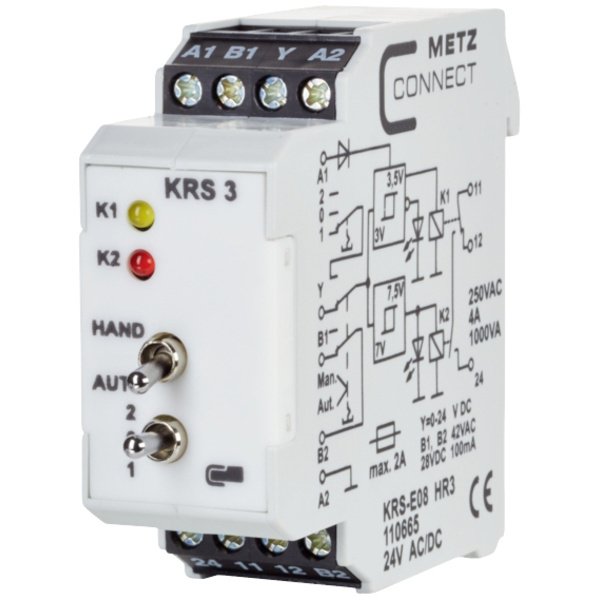 Metz Connect Schwellwertschalter 24, 24 V/AC, V/DC (max) 1 Wechsler 110665 1St.