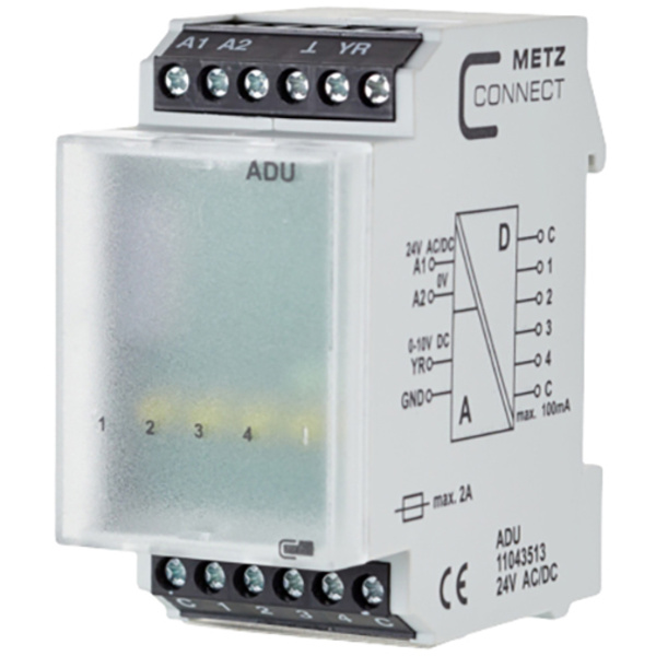 Convertisseur analogique-numérique 24, 24 V/AC, V/DC (max) Metz Connect 11043513 1 pc(s)