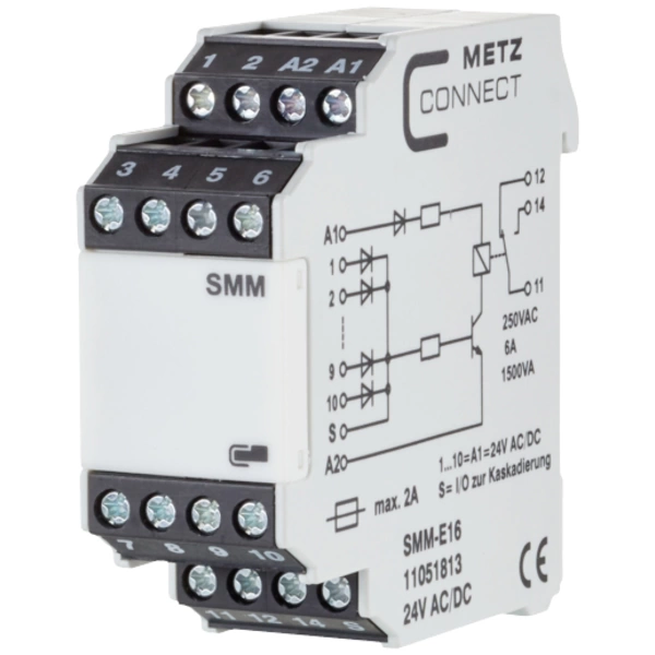 Metz Connect Sammelmeldemodul 24, 24 V/AC, V/DC (max) 1 Wechsler 11051813 1St. Metz Connect Sammelmeldemodul 24, 24 V/AC, V/DC (max) 1 Wechsler 11051813 1St.