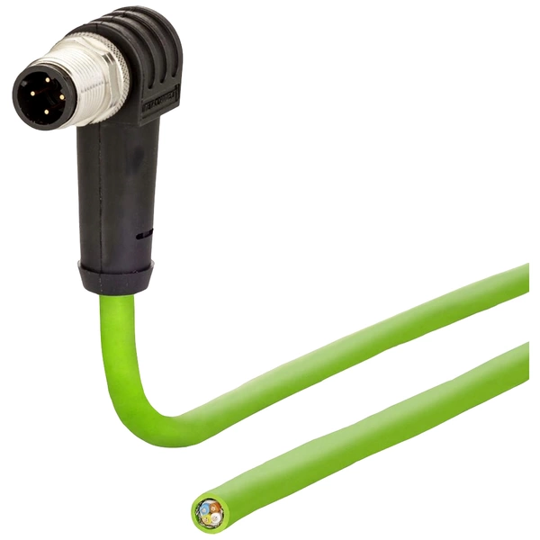 Metz Connect 142M1D90020 M12 Netzwerkkabel, Patchkabel CAT 5e SF/FTP 2.00 m Grün PUR-Mantel, Säureb Metz Connect 142M1D90020 M12 Netzwerkkabel, Patchkabel CAT 5e SF/FTP 2.00 m Grün PUR-Mantel, Säureb