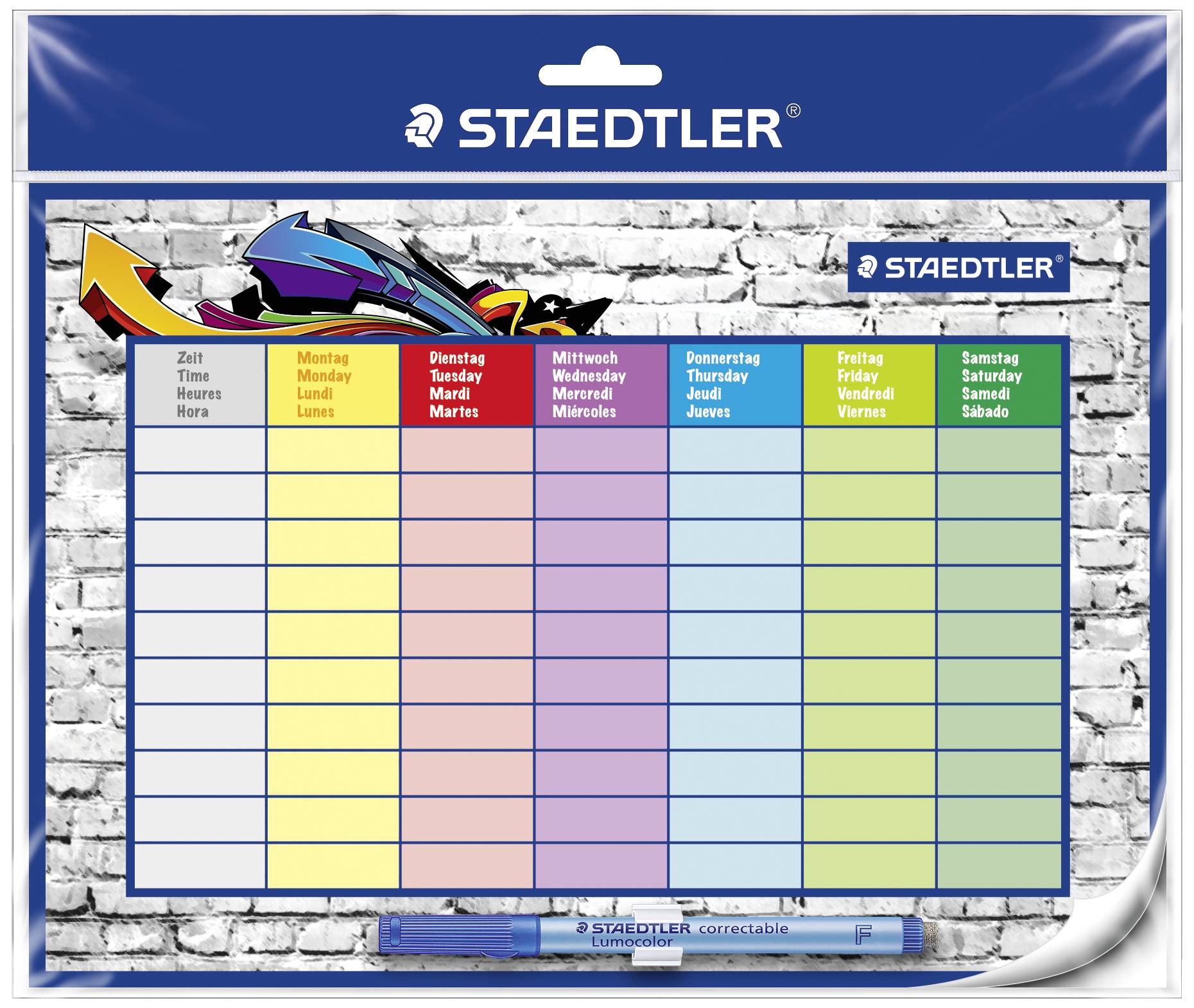 Staedtler Wandkalender Stundenplan 641 SP2 1 Woche/1 Seite