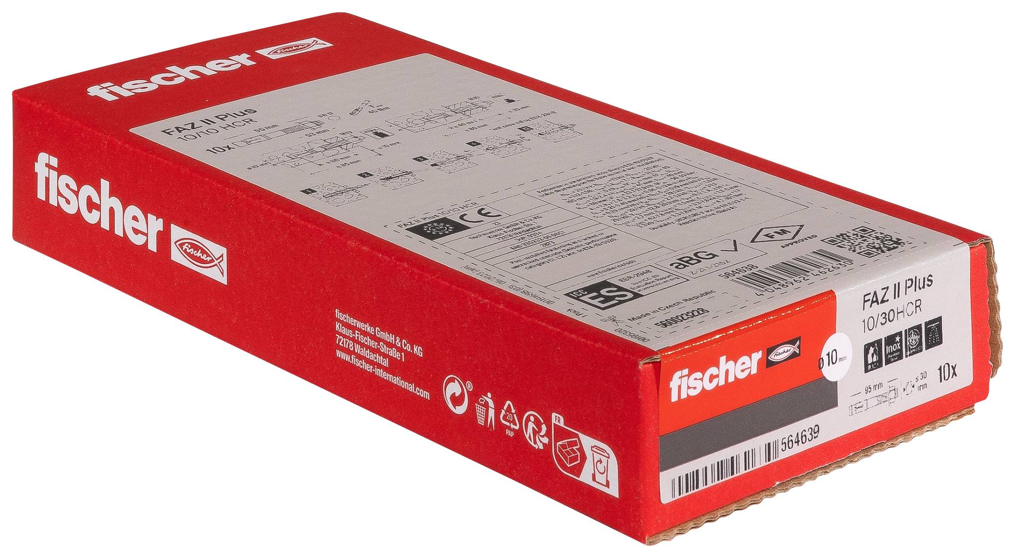 Fischer 564639 FAZ II Plus 10/30 HCR Bolzenanker 115mm 10mm 10St.