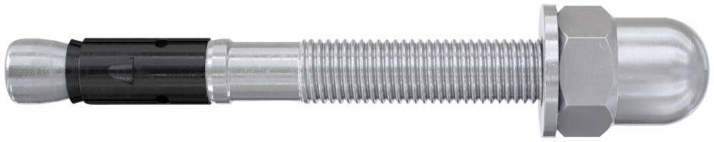 Metallschraube mit sechseckiger Mutter und Gewinde, geeignet für Befestigungszwecke.