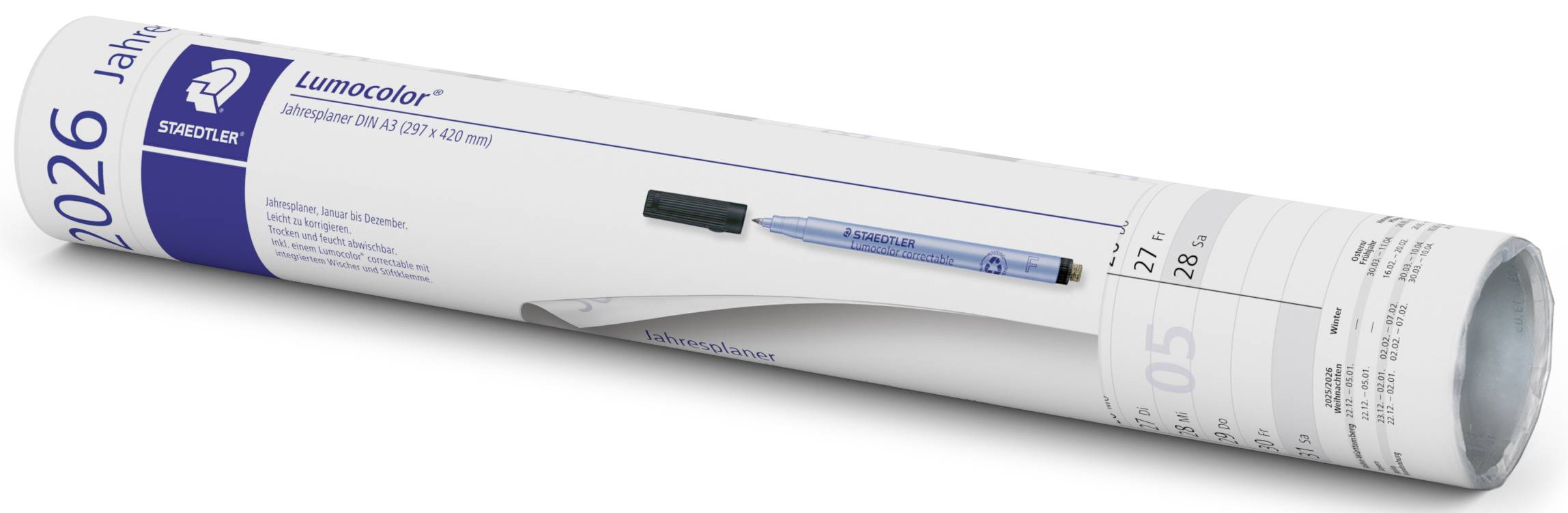 Staedtler Wandkalender Lumocolor® year planner 641 YP 641 YPA3DE DIN A3 12 Monate/1 Seite 1St.