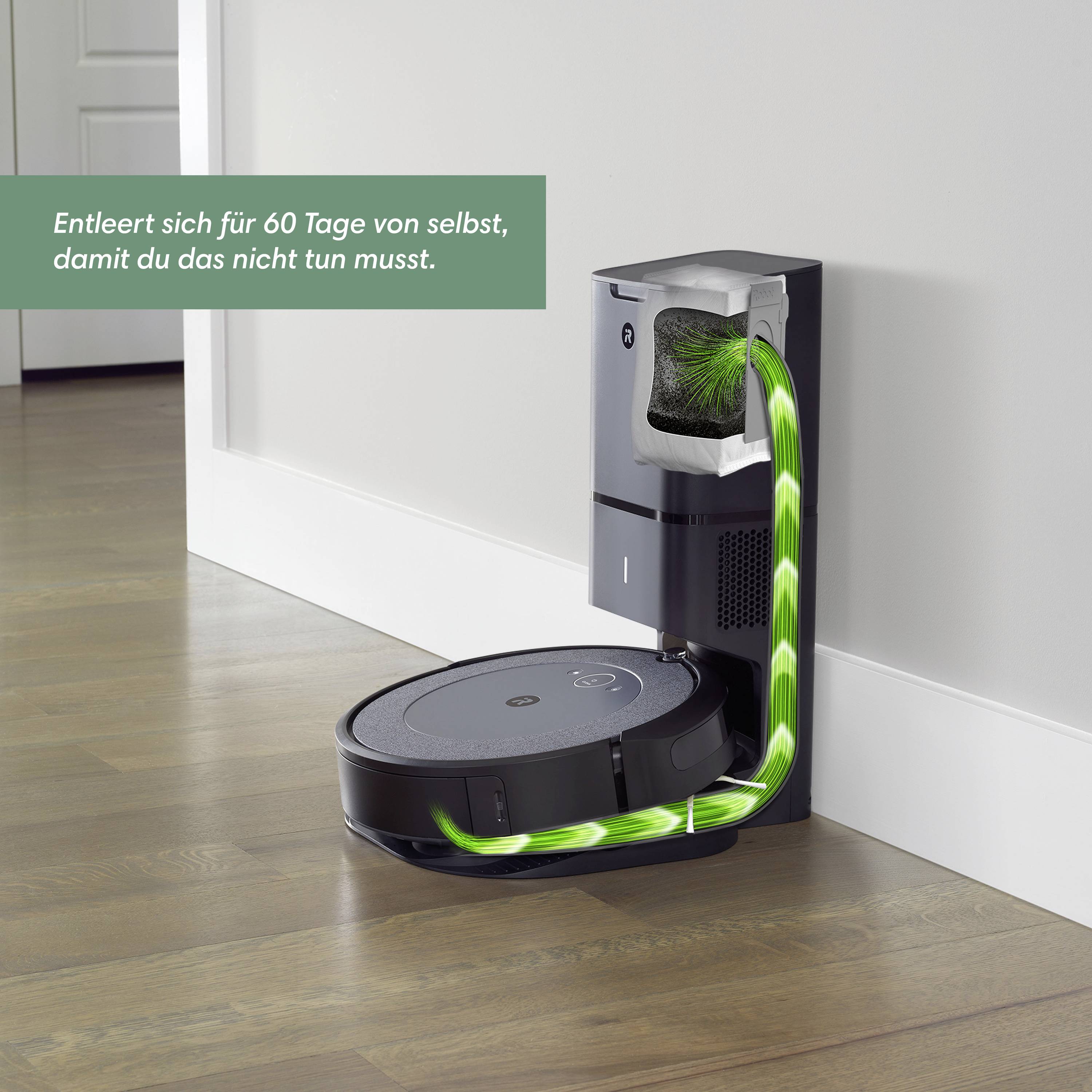 IRobot Roomba i5658 Saugroboter Schwarz, Neutral-Grau App gesteuert, Sprachgesteuert, kompatibel mit Amazon Alexa, kompatibel mit