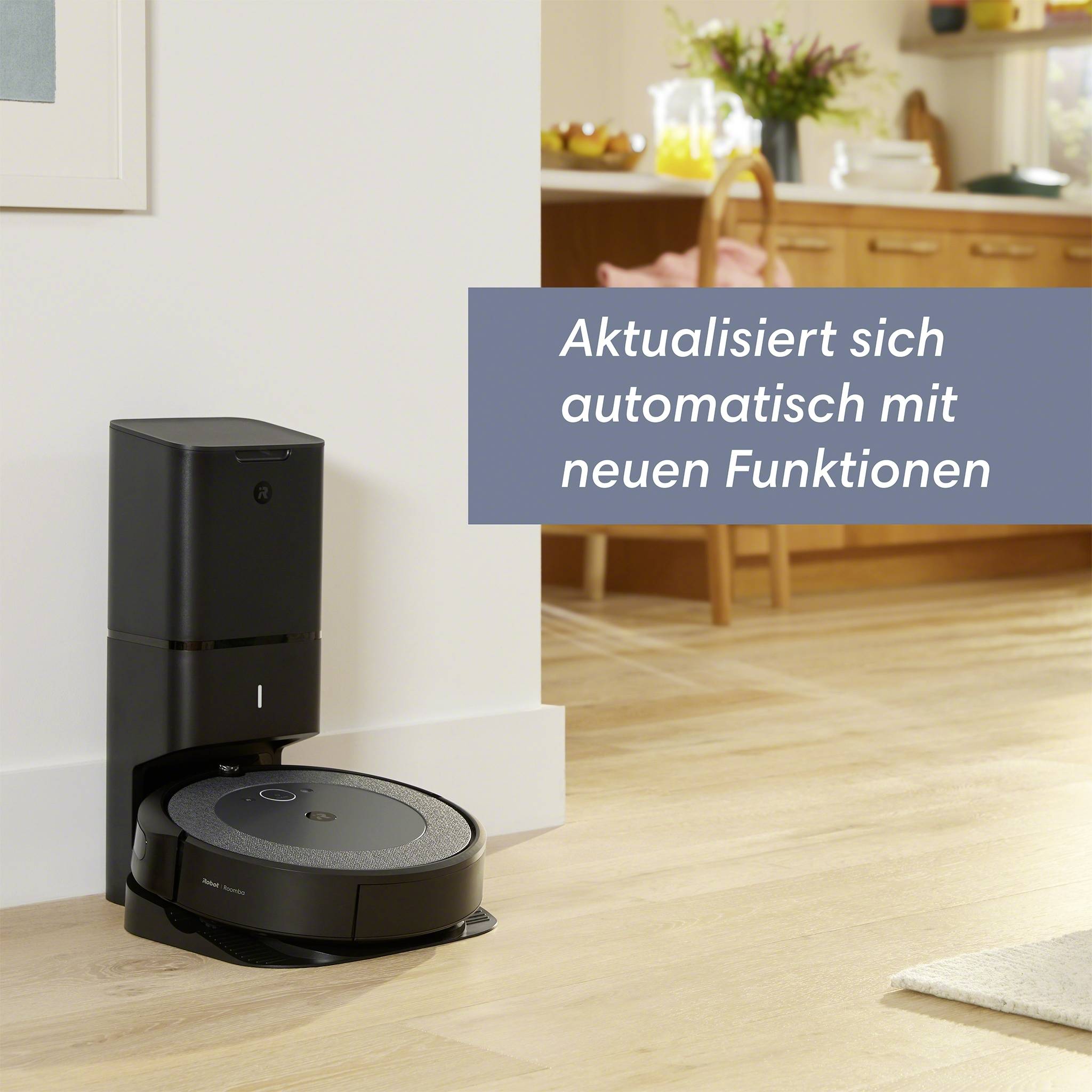 IRobot Roomba i5658 Saugroboter Schwarz, Neutral-Grau App gesteuert, Sprachgesteuert, kompatibel mit Amazon Alexa, kompatibel mit