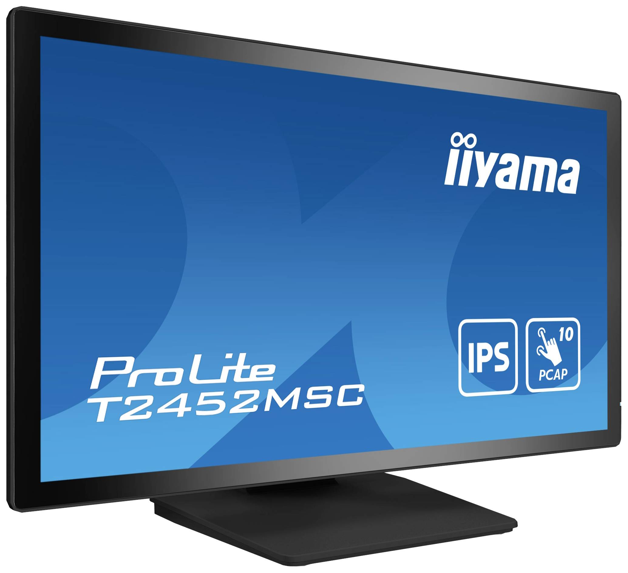 Ein Monitor von iiyama, Modell ProLite T2452MSC, mit IPS-Technologie und 10-Punkt-Touchscreen.