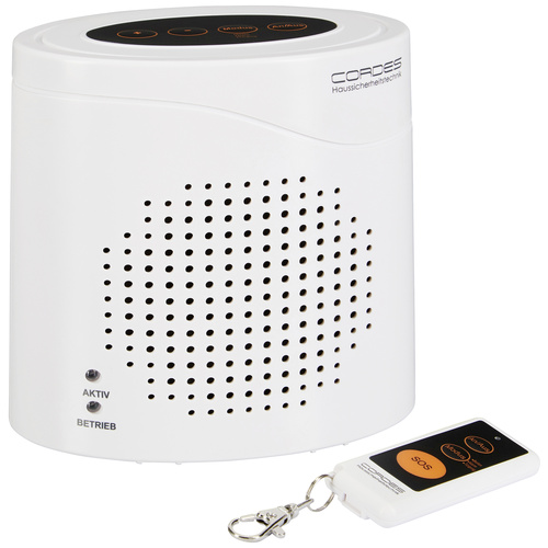 Cordes Haussicherheit Elektronischer Wachhund CC-2200 Weiß mit Fernbedienung 120 dB 002002