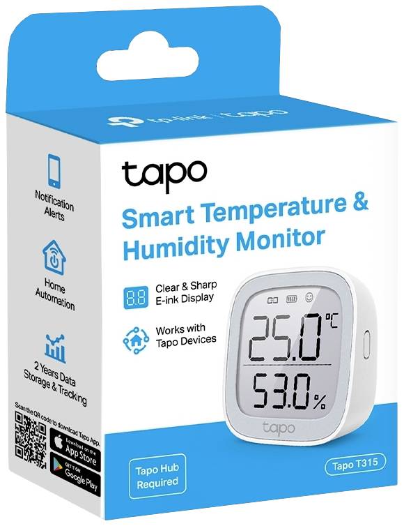 TP-LINK Temperatursensor und Luftfeuchtesensor Smarter Temperatur- und Feuchtigkeitsmonitor