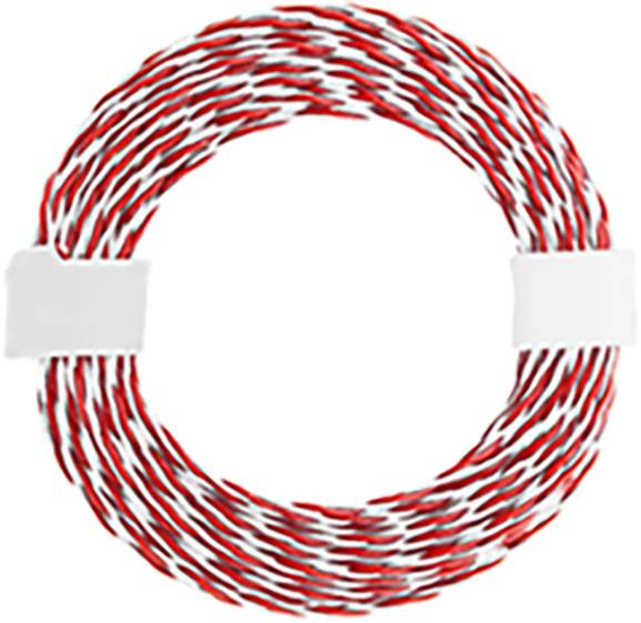 Econ connect KZL2X004RTWS10 Litze 2 x 0.04mm² Rot/Weiß 10m