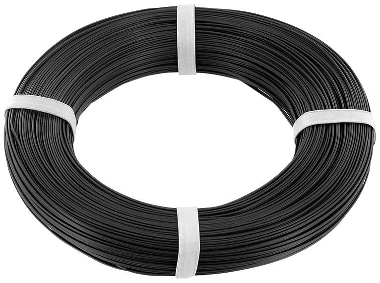 Econ connect KZL2X008SW100 Litze 2 x 0.08mm² Schwarz 100m
