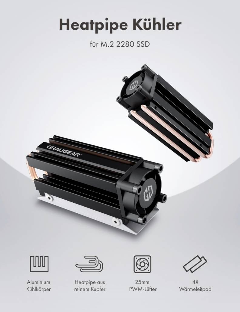 GrauGear G-M2HS05-F M.2 SSD-Kühler