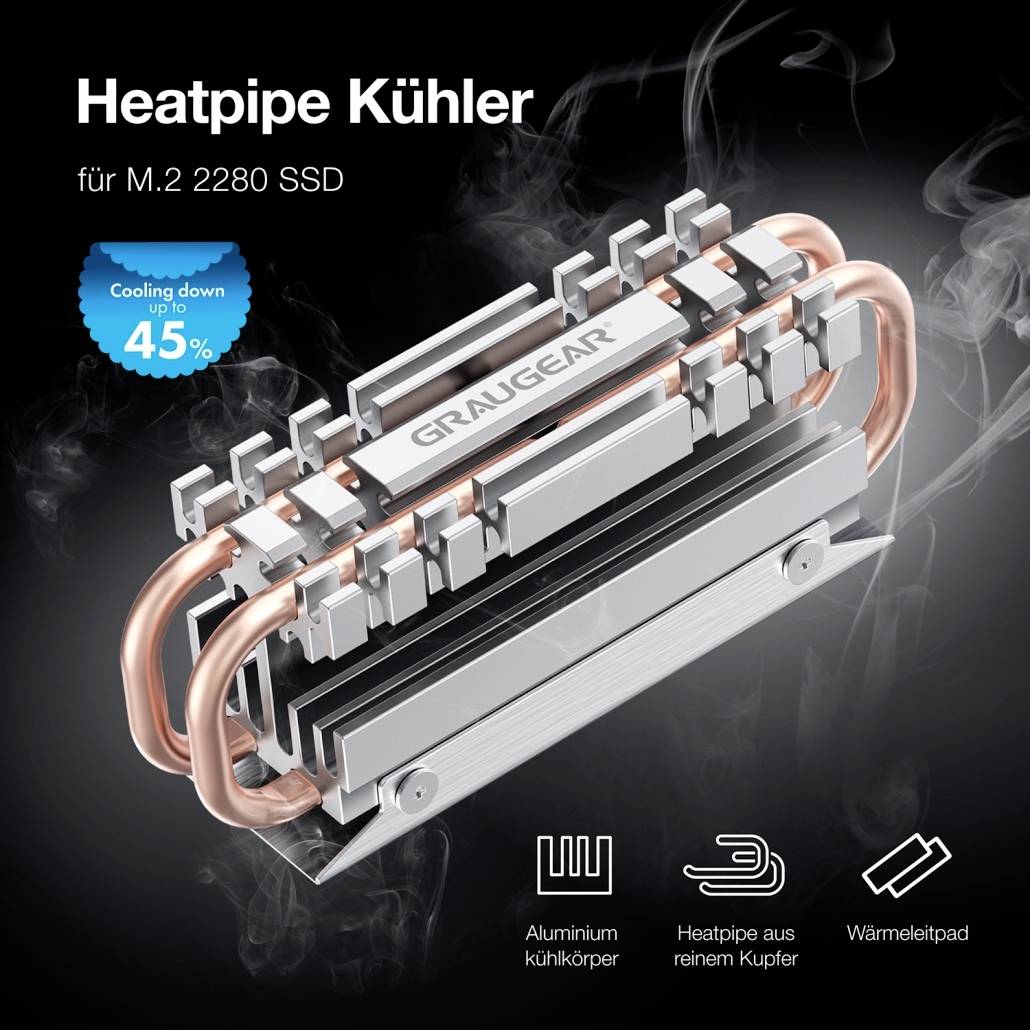 GrauGear G-M2HS06 M.2 SSD-Kühler