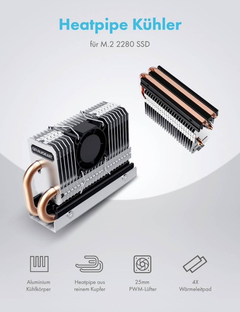 GrauGear G-M2HP04-F M.2 SSD-Kühler