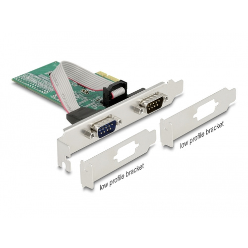 Delock 89555 2 Port Serielle Steckkarte PCIe, RS232 PCIe x1