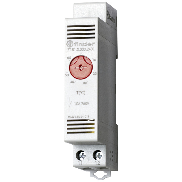Finder Schaltschrank-Thermostat 7T.81.0.000.2402 250 V/AC 1 Öffner (B x H) 17.5 mm x 88.8 mm 1 St.