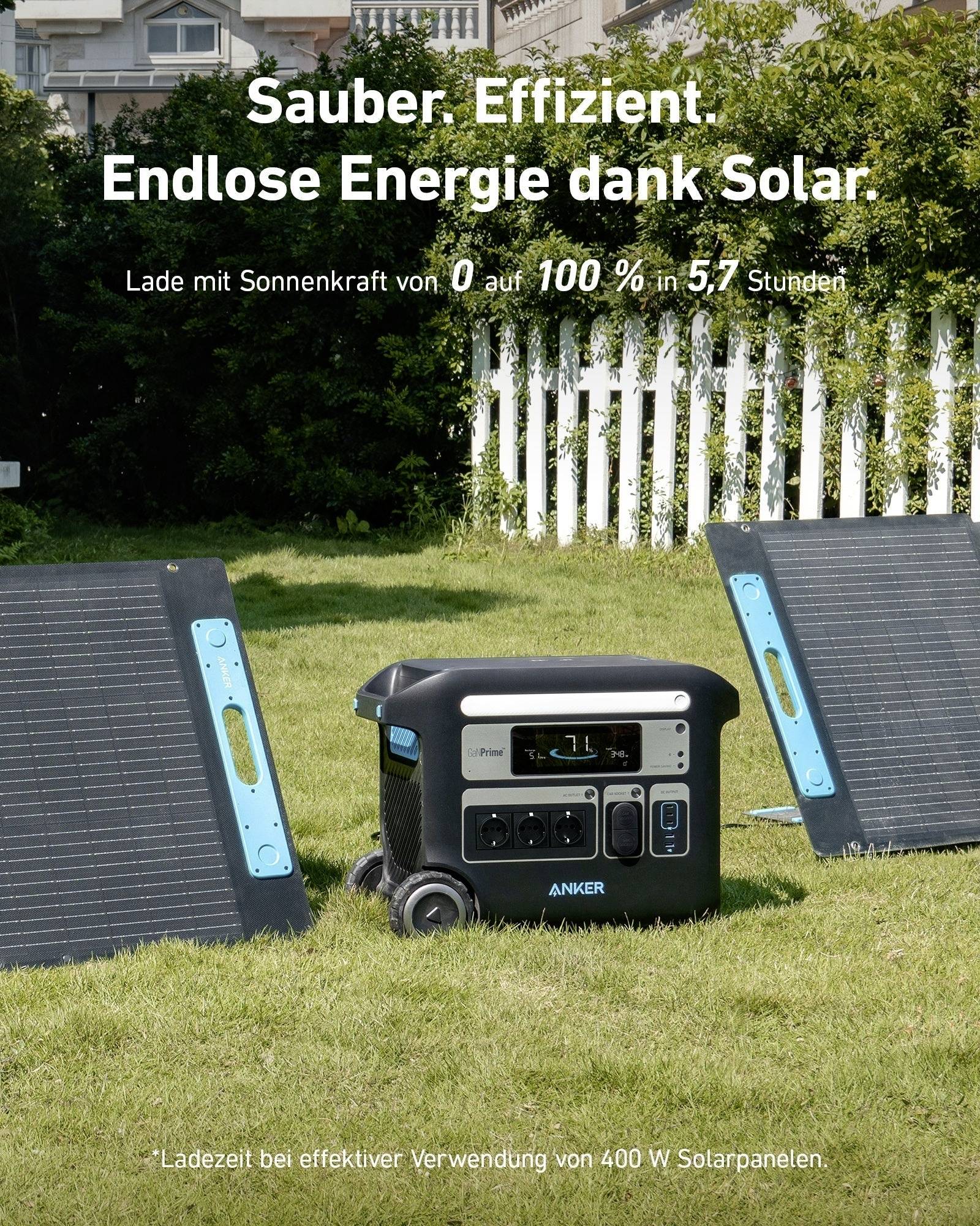 Anker 767 PowerHouse Powerstation 640 Ah LiFePO 4 Schwarz mit Laderegler