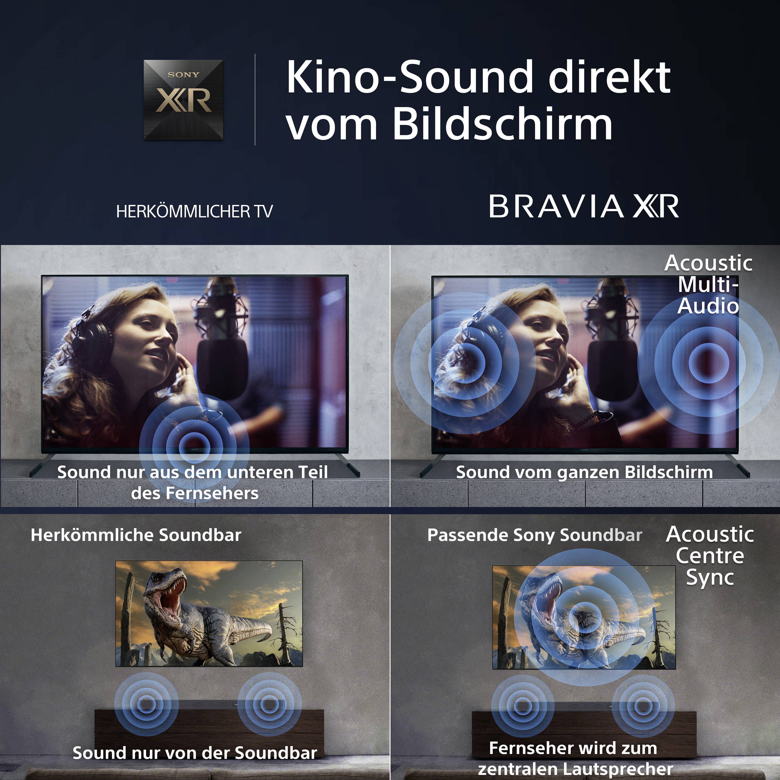 Sony XR65X90LAEP LED-TV 165.1 cm 65 Zoll EEK F (A - G) CI+, DVB-C, DVB-S, DVB-S2, DVB-T, DVB-T2, Smart TV, UHD, WLAN Silber
