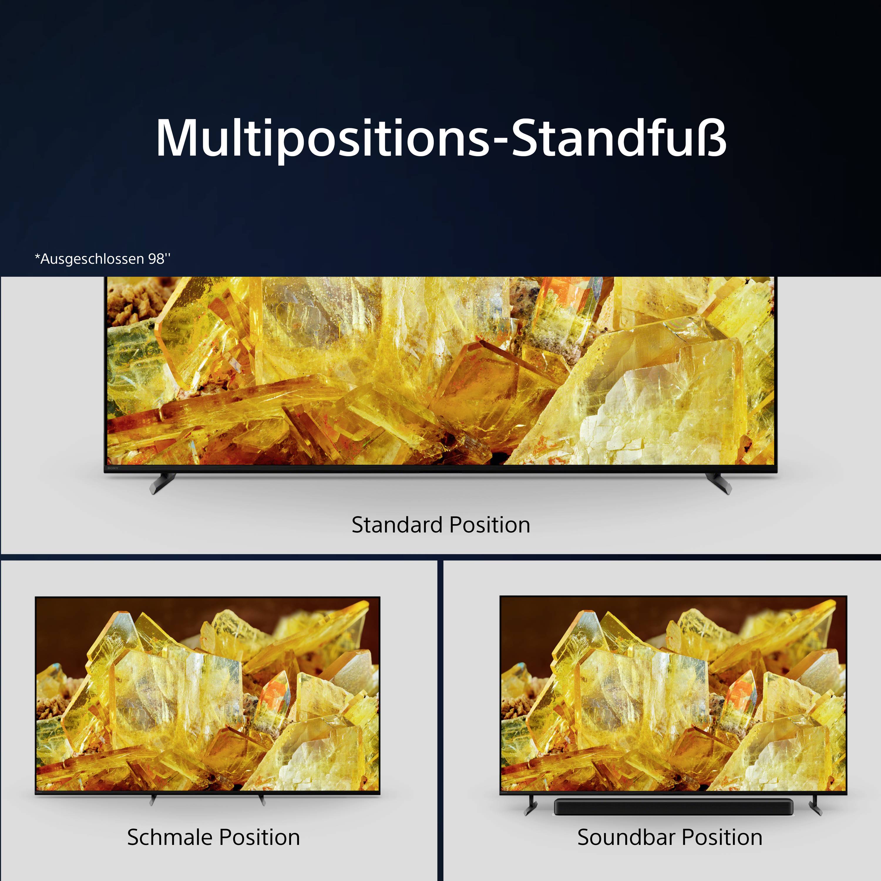 Sony XR65X90LAEP LED-TV 165.1 cm 65 Zoll EEK F (A - G) CI+, DVB-C, DVB-S, DVB-S2, DVB-T, DVB-T2, Smart TV, UHD, WLAN Silber