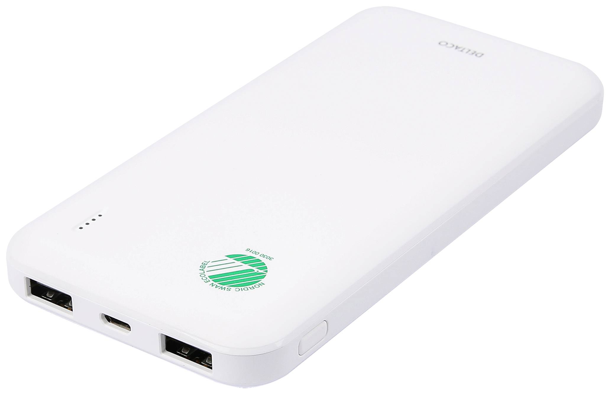 Deltaco - a nordic brand PB-S1000 Powerbank 10000 mAh LiPo USB-A Weiß