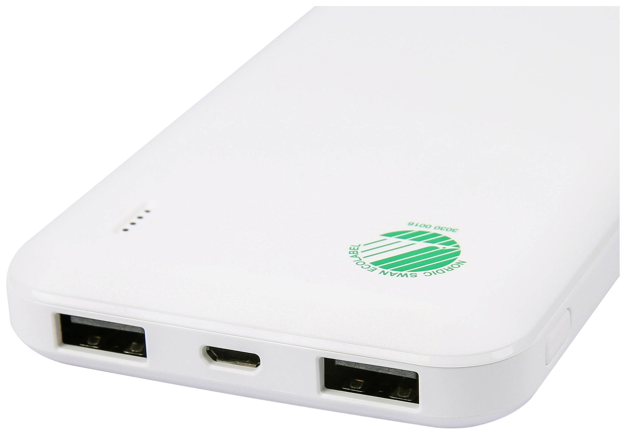 Deltaco - a nordic brand PB-S1000 Powerbank 10000 mAh LiPo USB-A Weiß