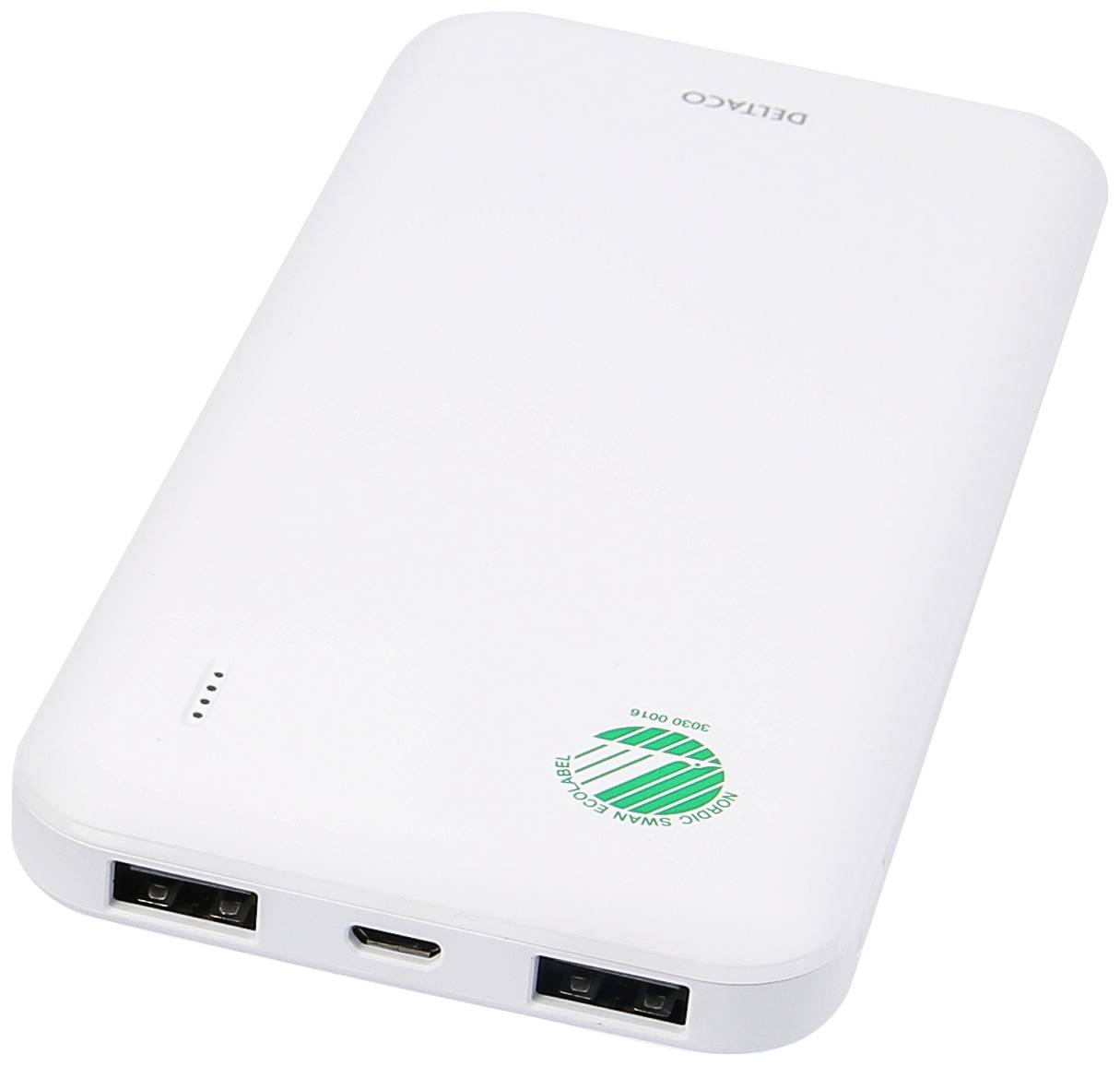 Deltaco - a nordic brand PB-S1000 Powerbank 10000 mAh LiPo USB-A Weiß