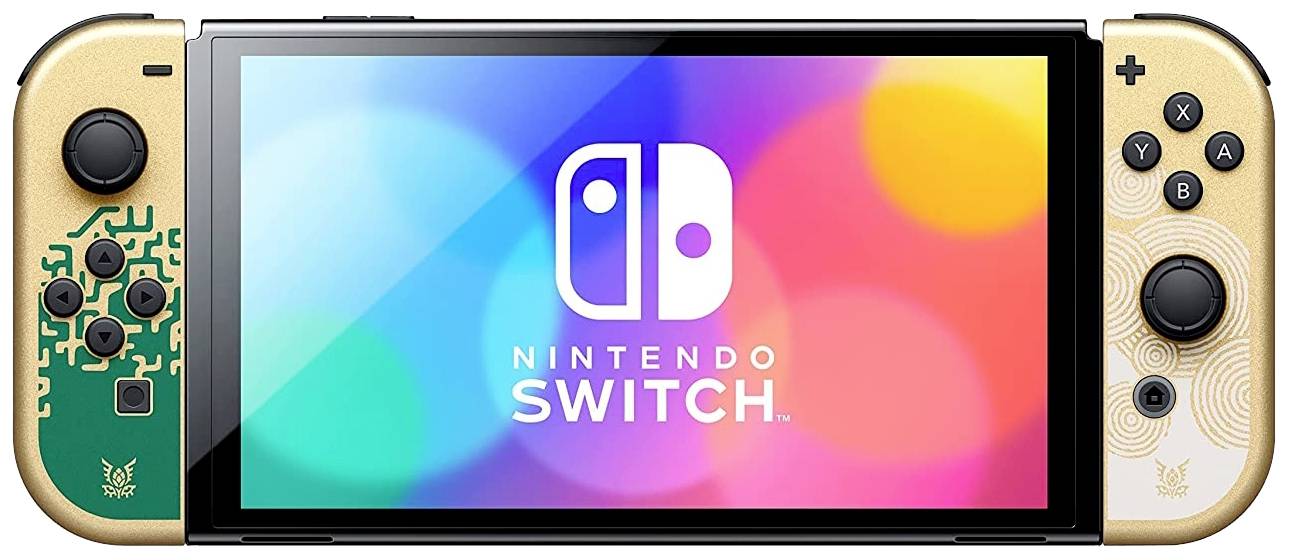 Nintendo Switch OLED + Zelda Tears of the Kingdom (KEIN Spiel enthalten) 64GB Weiß, Schwarz, Gold, Grün Limited Edition Switch