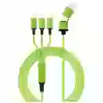 Smrter USB-Ladekabel USB 2.0 Apple Lightning Stecker, USB-A Stecker, USB-C® Stecker, USB-Micro-B Stecker 1.20m Grün mit Smrter USB-Ladekabel USB 2.0 Apple Lightning Stecker, USB-A Stecker, USB-C® Stecker, USB-Micro-B Stecker 1.20m Grün mit