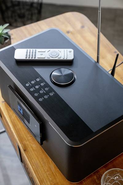 Sangean DDR-75BT Tischradio DAB+, FM, Internet WLAN, Bluetooth®, AUX, CD, DAB+ Inkl. Fernbedienung, Spotify, Amazon Music, Qobuz, Napster, Deezer,