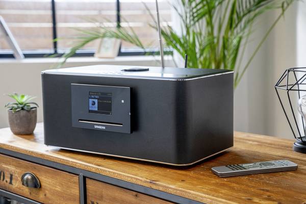 Sangean DDR-75BT Tischradio DAB+, FM, Internet WLAN, Bluetooth®, AUX, CD, DAB+ Inkl. Fernbedienung, Spotify, Amazon Music, Qobuz, Napster, Deezer,