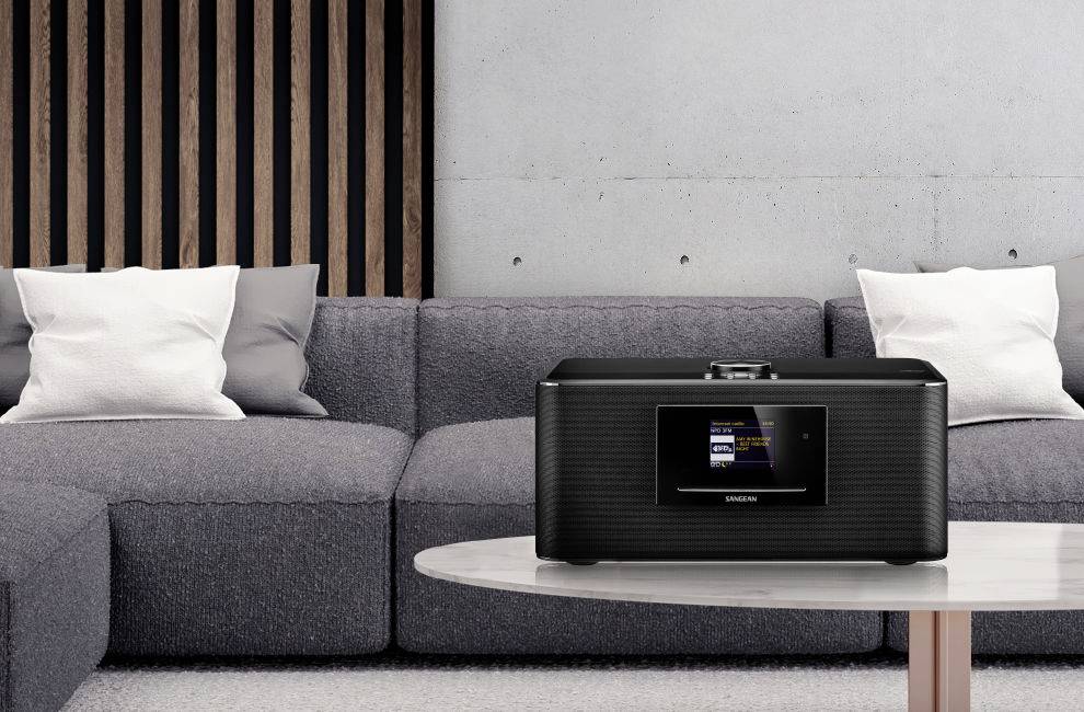 Sangean DDR-75BT Tischradio DAB+, FM, Internet WLAN, Bluetooth®, AUX, CD, DAB+ Inkl. Fernbedienung, Spotify, Amazon Music, Qobuz, Napster, Deezer,