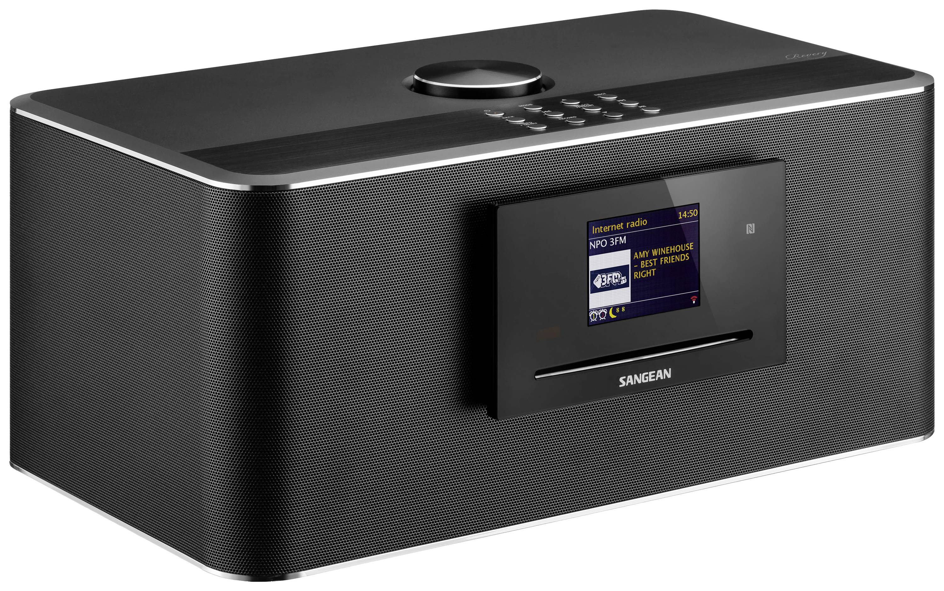 Sangean DDR-75BT Tischradio DAB+, FM, Internet WLAN, Bluetooth®, AUX, CD, DAB+ Inkl. Fernbedienung, Spotify, Amazon Music, Qobuz, Napster, Deezer,