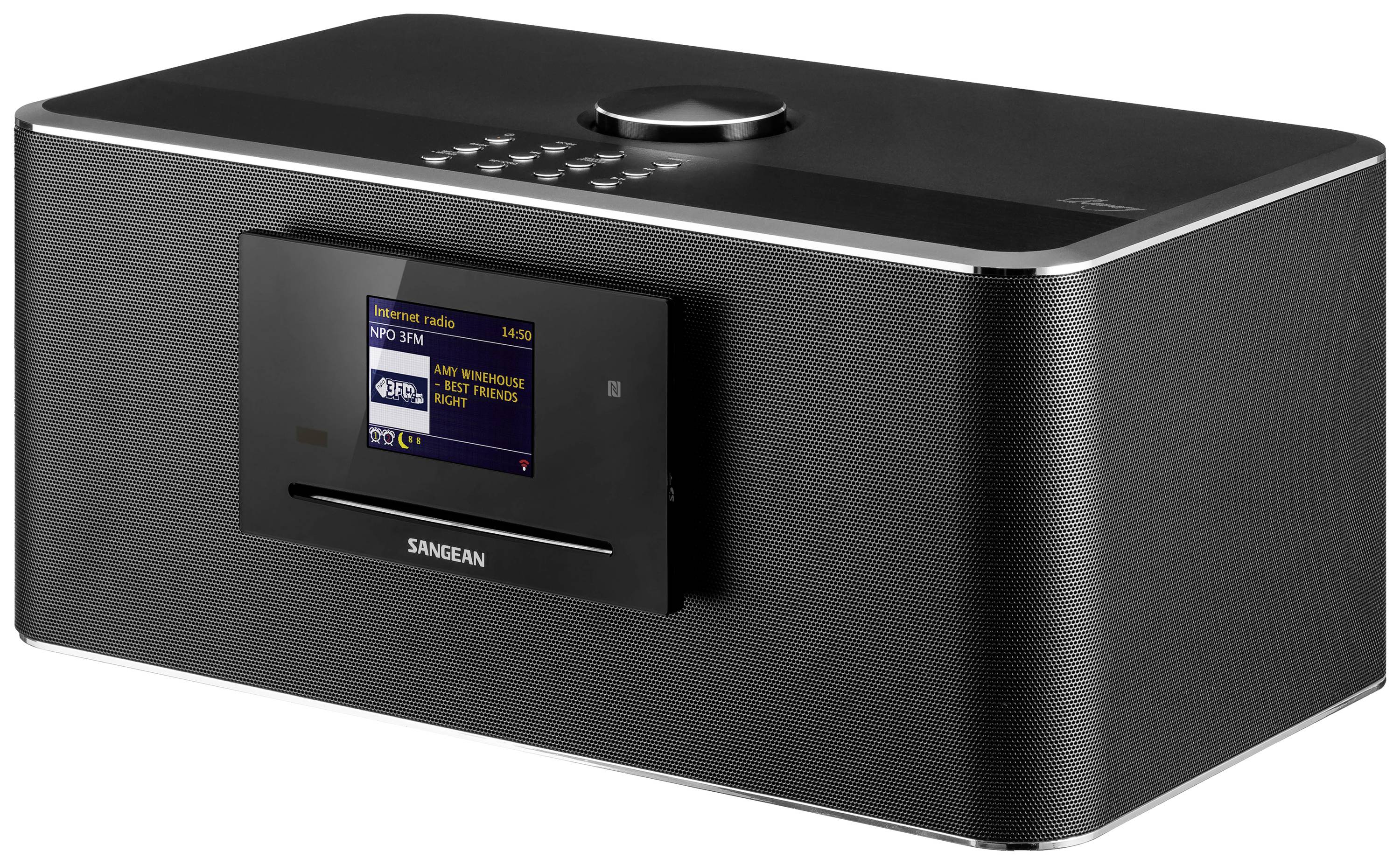 Sangean DDR-75BT Tischradio DAB+, FM, Internet WLAN, Bluetooth®, AUX, CD, DAB+ Inkl. Fernbedienung, Spotify, Amazon Music, Qobuz, Napster, Deezer,