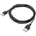 Akyga USB-Kabel USB-A Stecker, USB-A Buchse 1.80 m Schwarz AK-USB-07