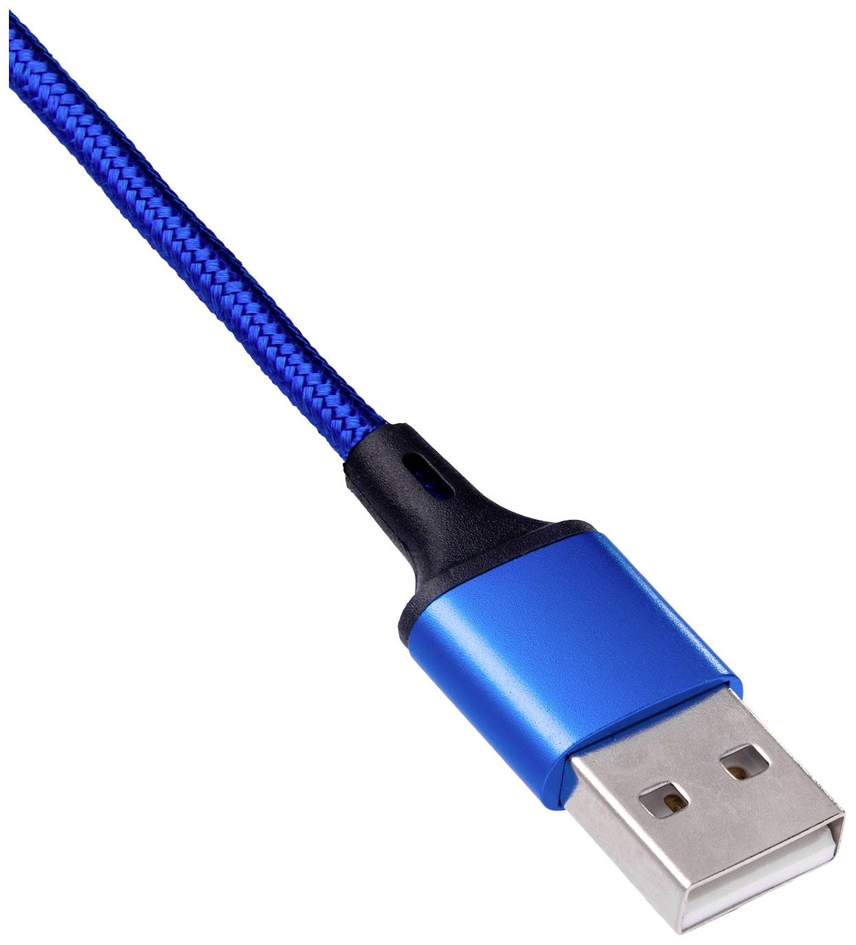 Akyga USB-Kabel USB-A Stecker, Apple Lightning Stecker, USB-C® Stecker, USB-Micro-A Stecker 1.20m Blau AK-USB-27