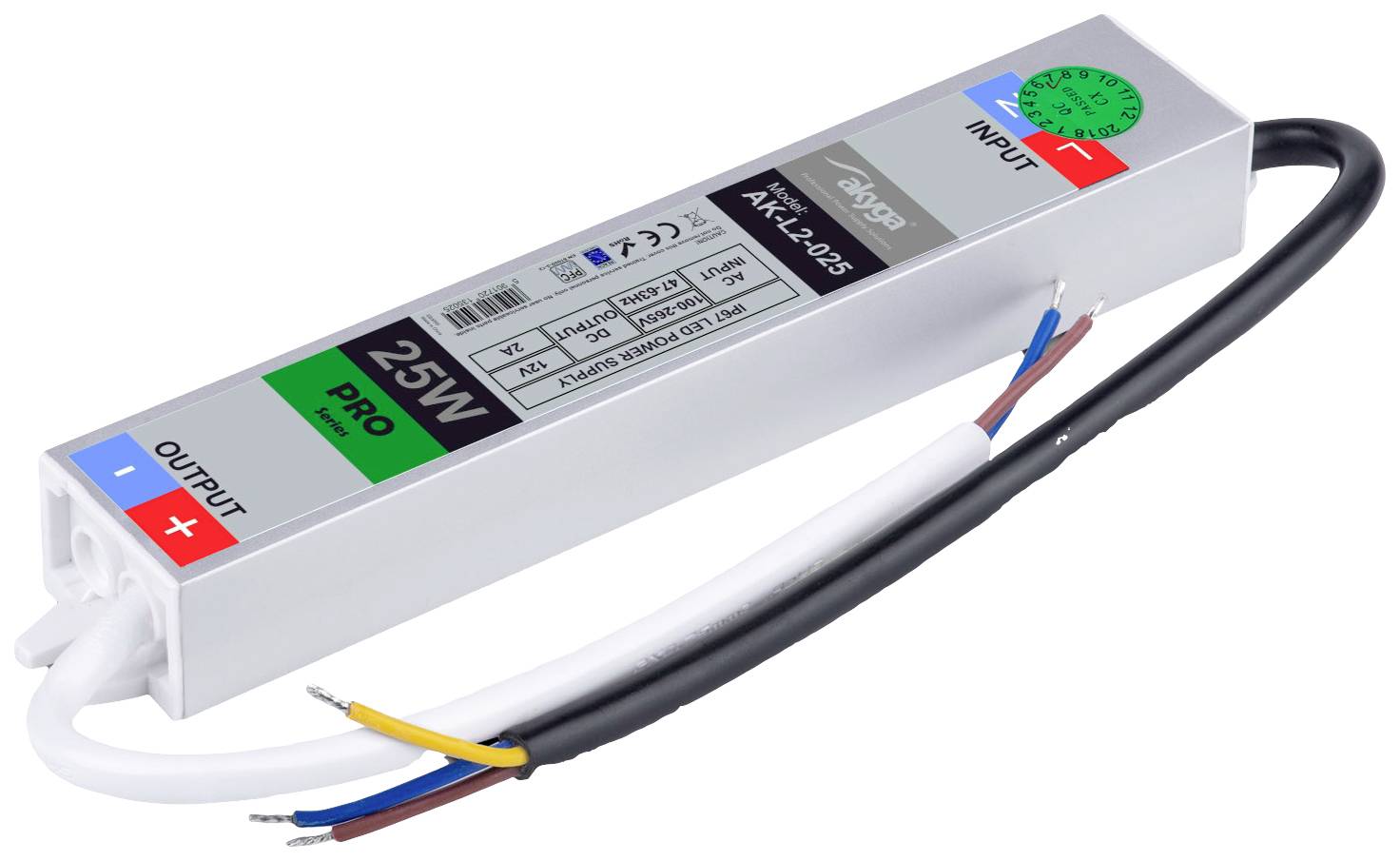 Akyga AK-L2-025 Industrienetzteil 12 V/DC 2 A 25 W