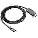 Akyga Anschlusskabel USB-C® Stecker, DisplayPort Stecker 1.80 m Schwarz AK-AV-16 USB-C® Kabel