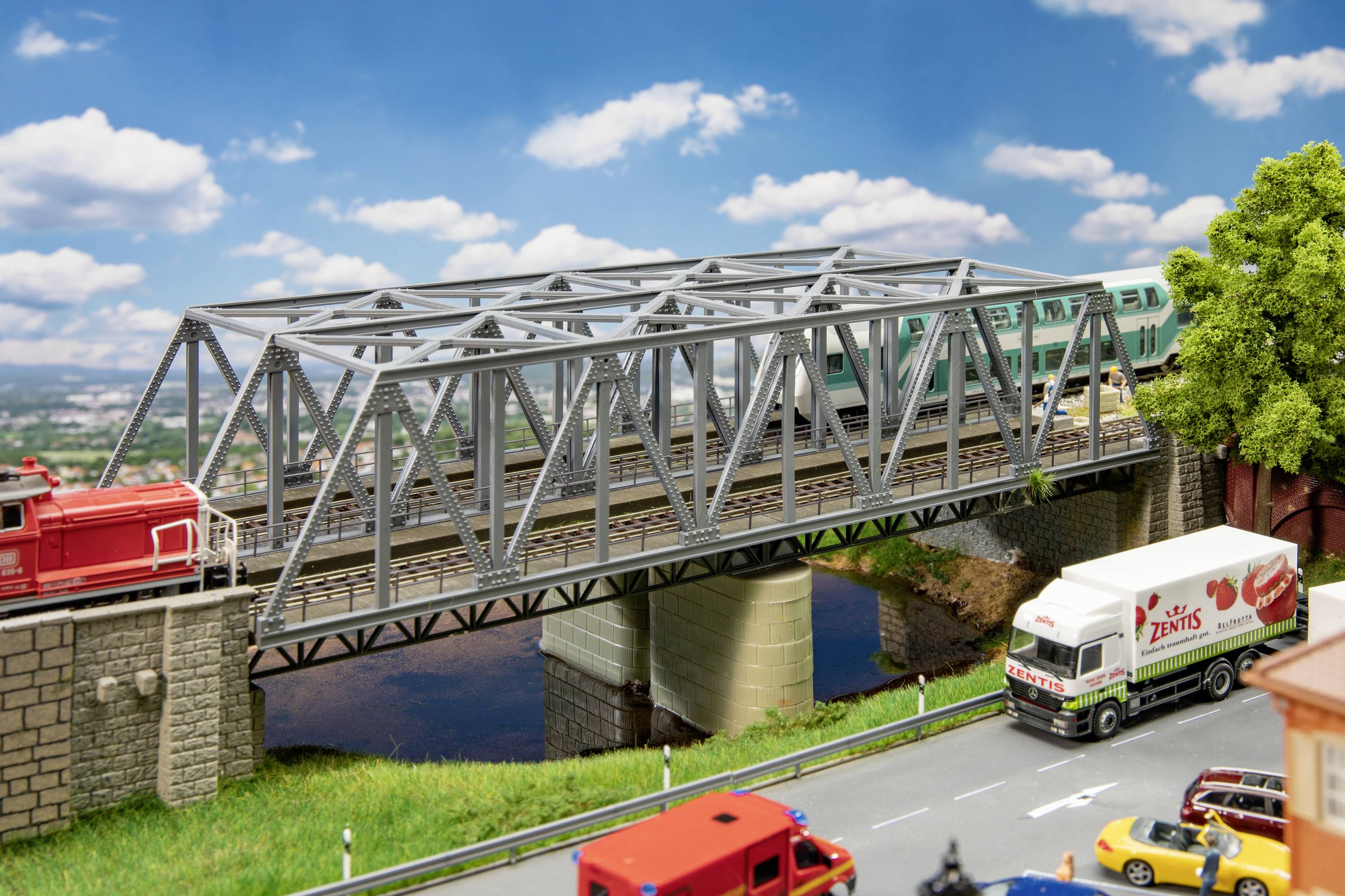 Faller 120497 H0 Stahlbrücke 2gleisig (L x B x H) 475 x 164 x 145mm