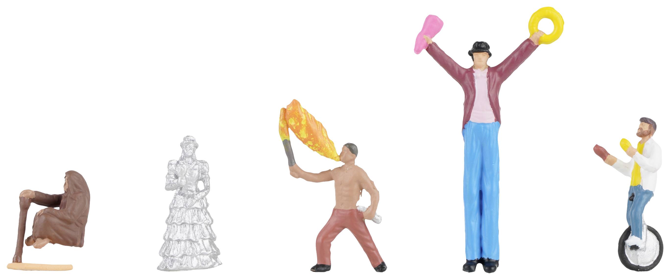 Faller H0 Straßenkünstler Bemalt, Stehend, Sitzend