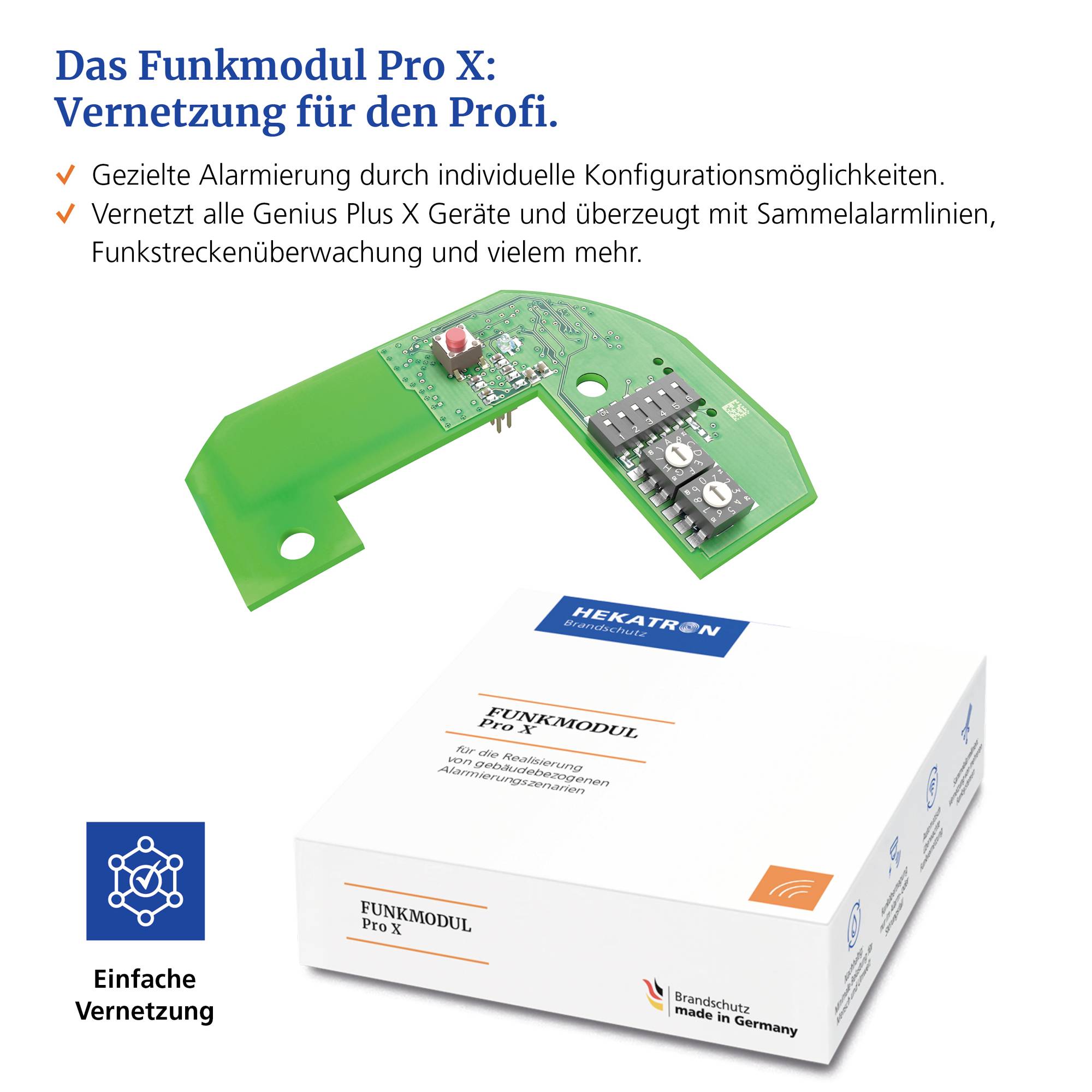 Hekatron FM.Pro X Funk-Modul (B x T) 60 mm x 78 mm