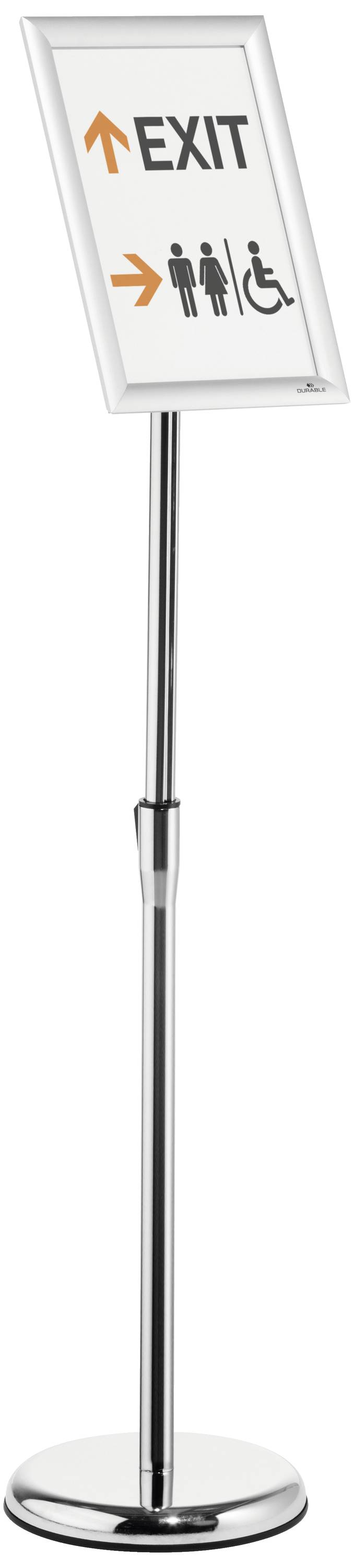 Durable 479823 Info-Bodenständer mit Aluminium Klapprahmen 1 x DIN A4 250mm x 1205mm x 250mm 1St.