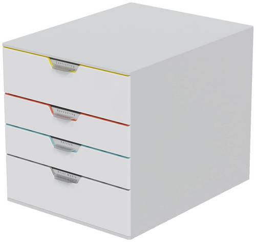 Durable VARICOLOR MIX 4 - 7624 762427 Schubladenbox Grau DIN A4, DIN C4 Anzahl der Schubfächer: 4